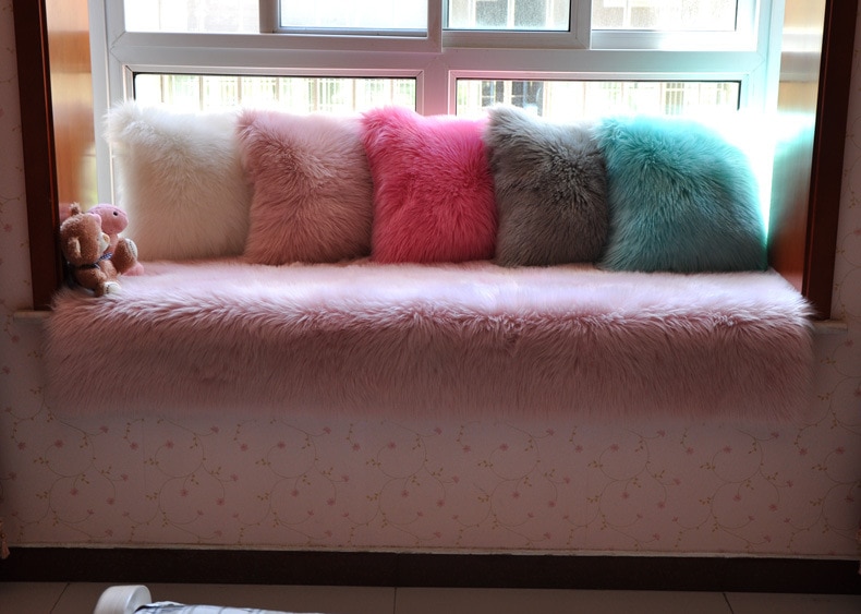 Decorative Pillow Covers Fur Case