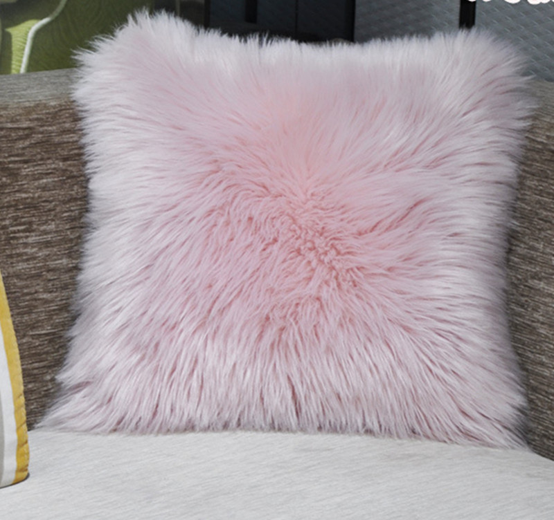 Decorative Pillow Covers Fur Case