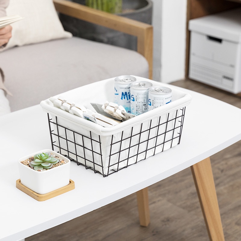 Wire Storage Basket Metal Tray