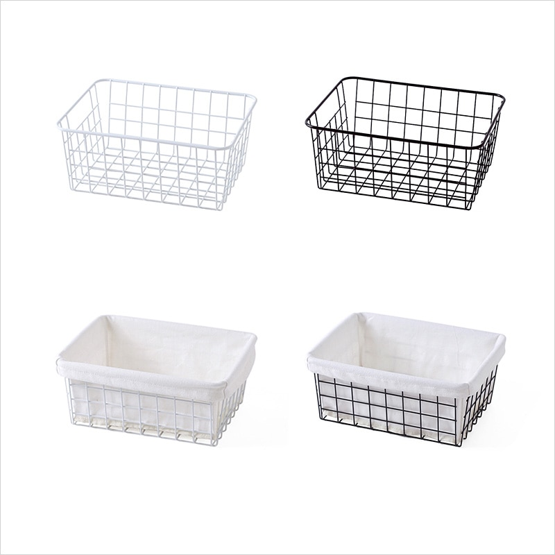 Wire Storage Basket Metal Tray