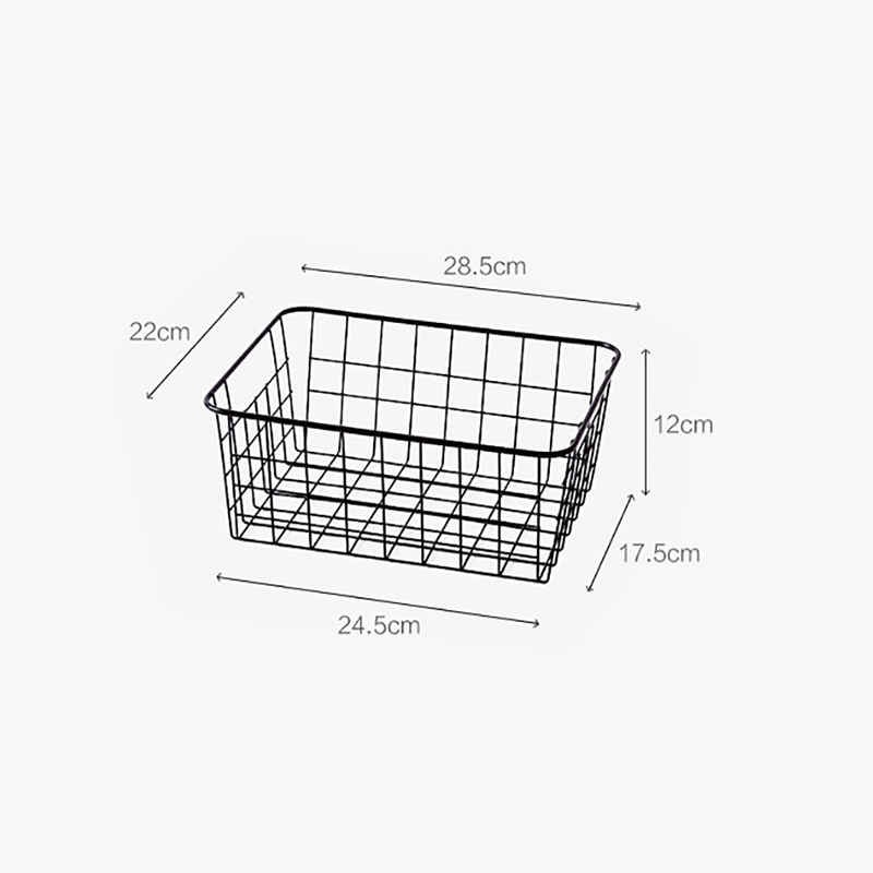 Wire Storage Basket Metal Tray