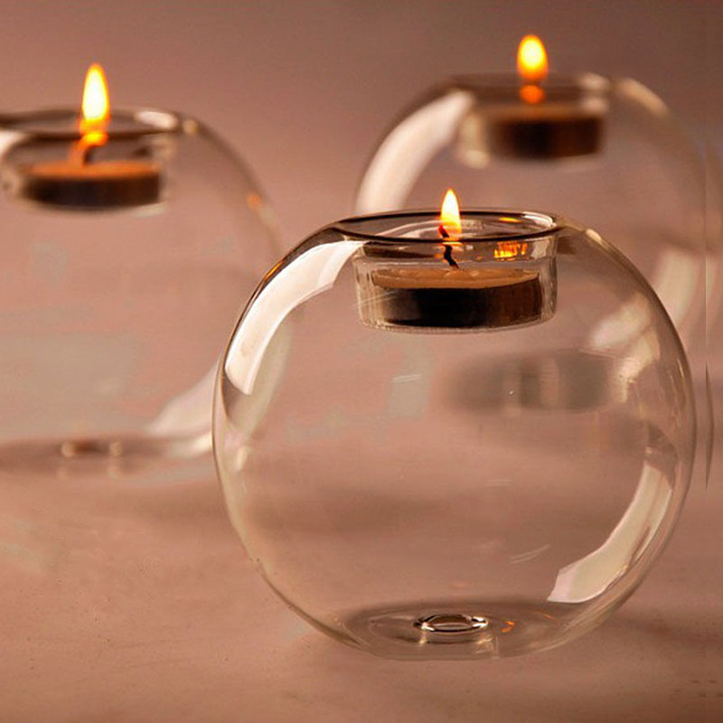 Classic Crystal Glass Candle Holders