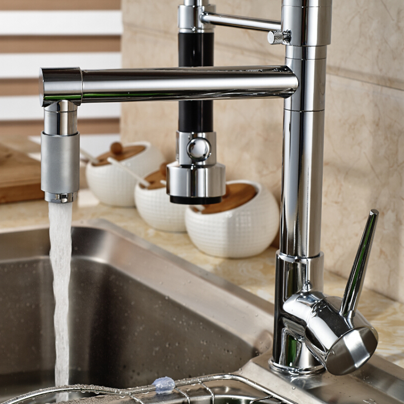 Dual Spout Kitchen Sink Faucet