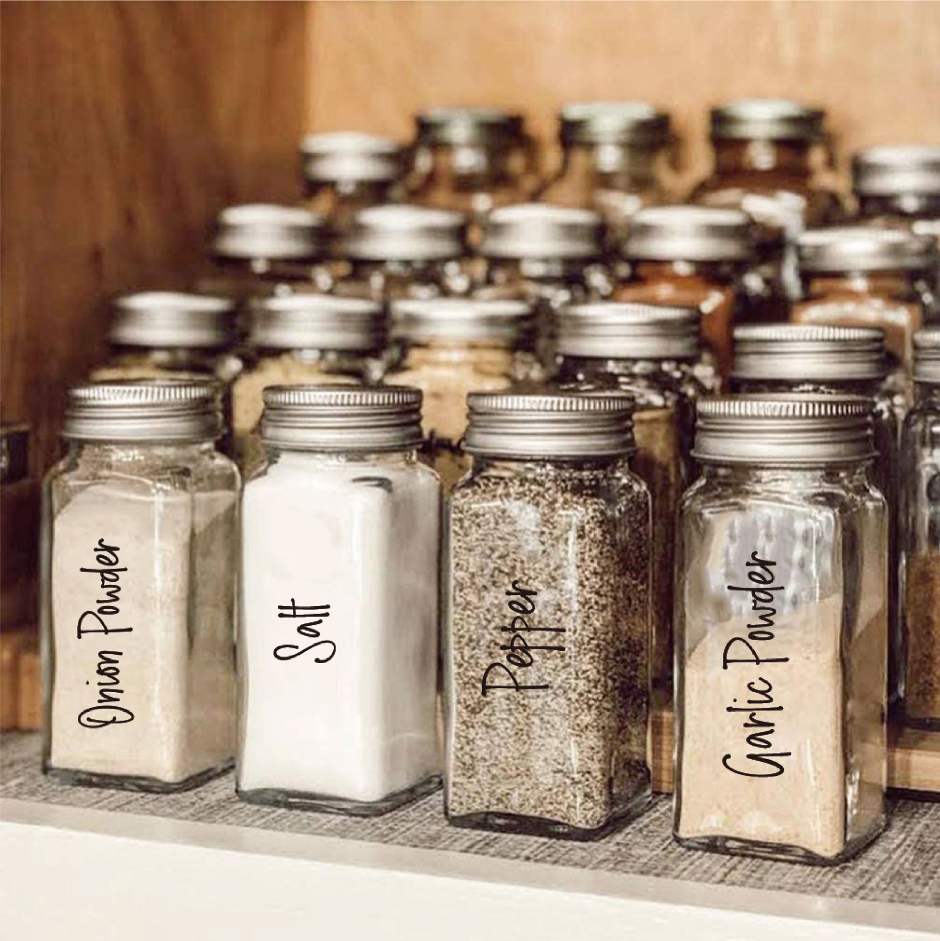 Transparent Self Adhesive Kitchen Jar Labels