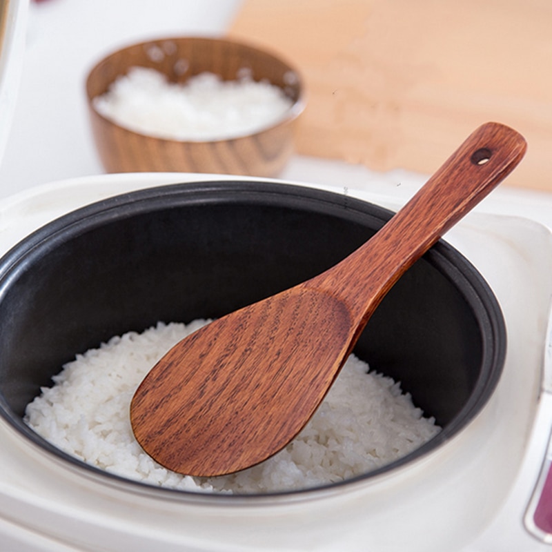 Reusable Natural Wooden Rice Paddle