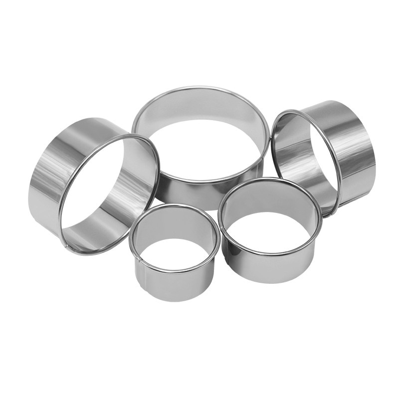 Steel Round Pastry Cutters (5pcs)