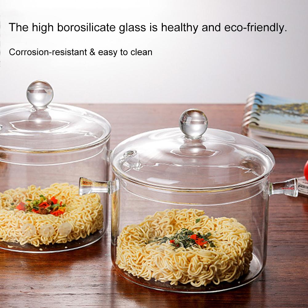 1300ml High Borosilicate Clear Glass Pot