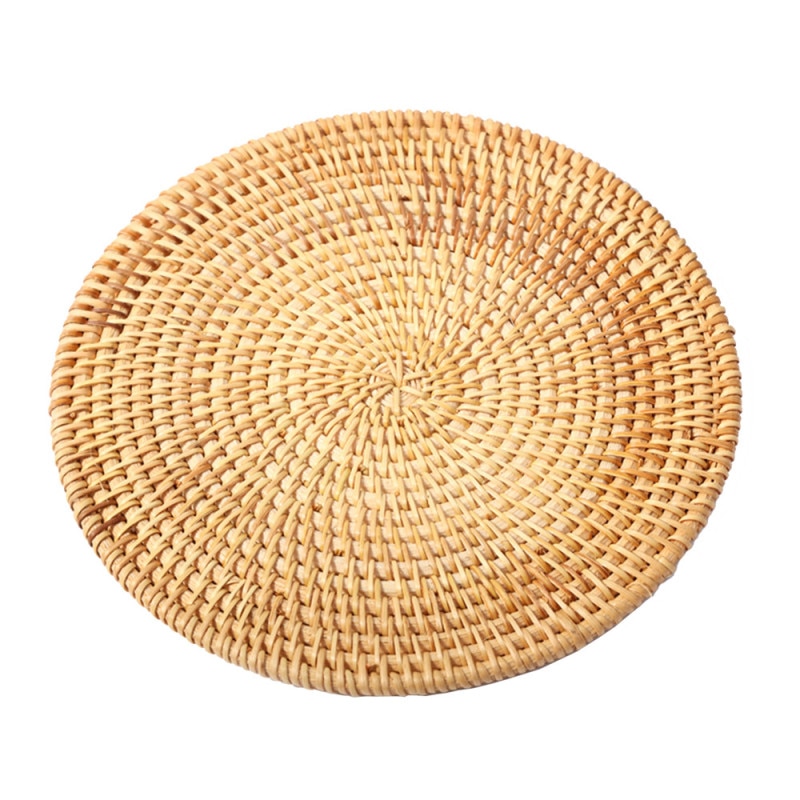 Round Rattan Placemat Table Decoration