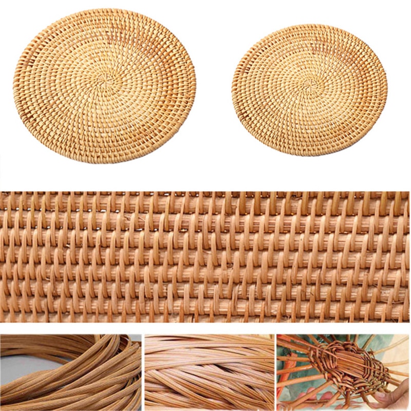 Round Rattan Placemat Table Decoration