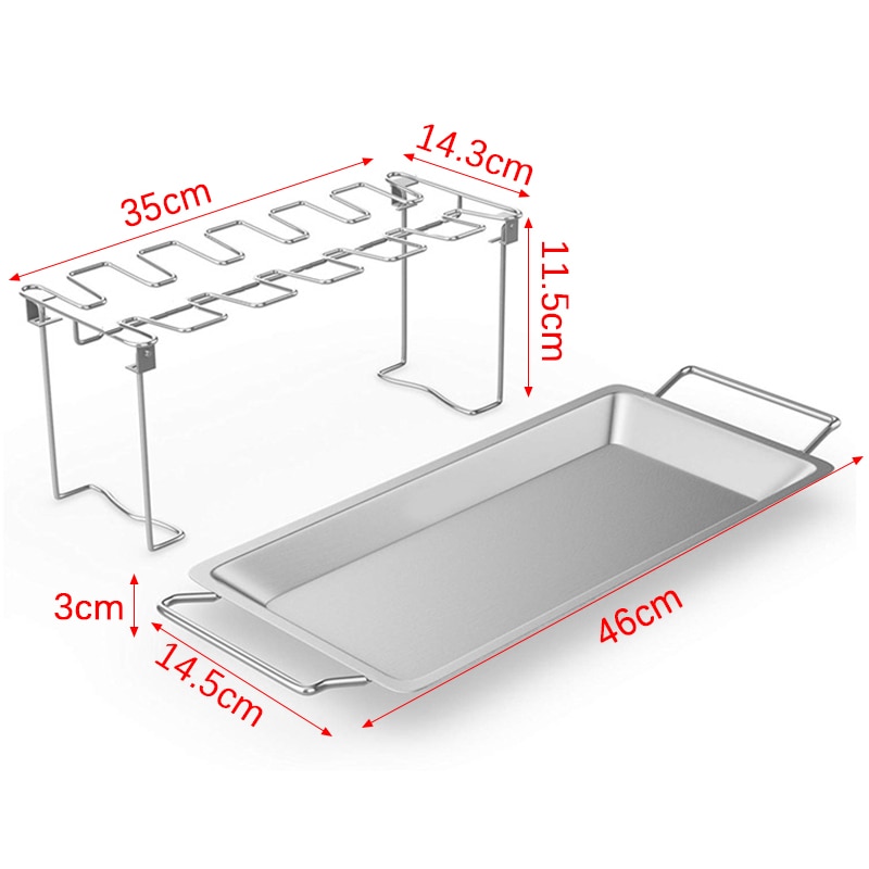 14 Grid Drumstick Rack Oven Griller