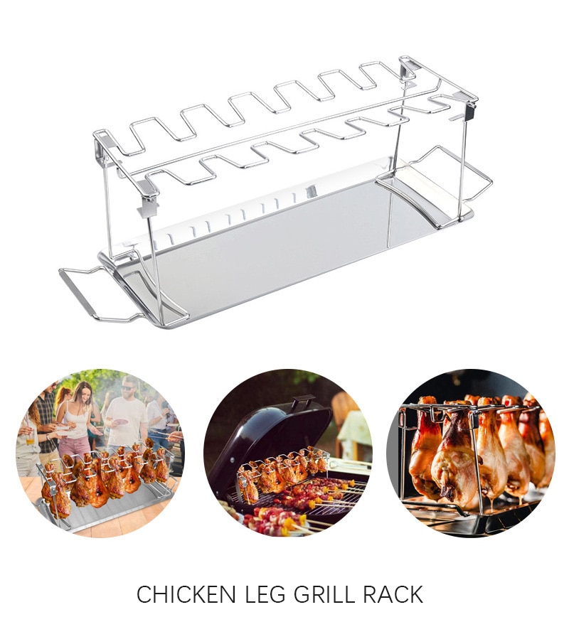 14 Grid Drumstick Rack Oven Griller