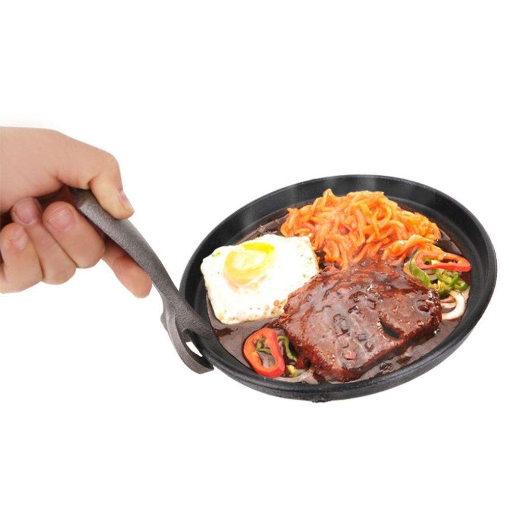 Cast Iron Sizzling Platter with Wooden Holder