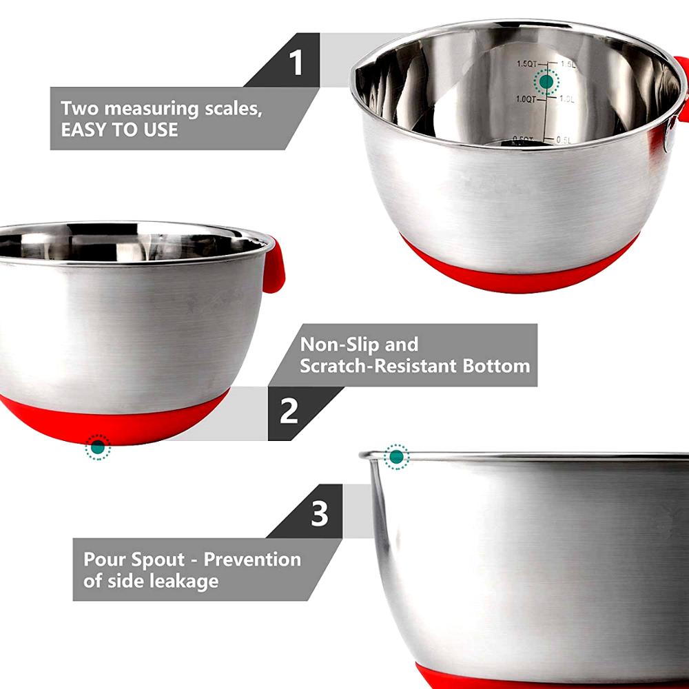 Stainless Steel Mixing Bowl with Handle