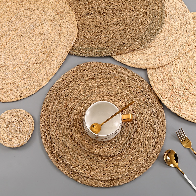 Hand Woven Round Wicker Placemat