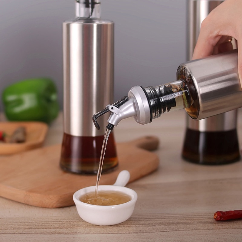 Glass Condiment Bottle Dispenser