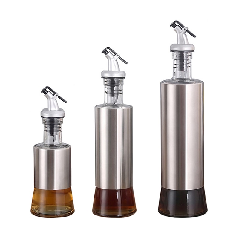 Glass Condiment Bottle Dispenser