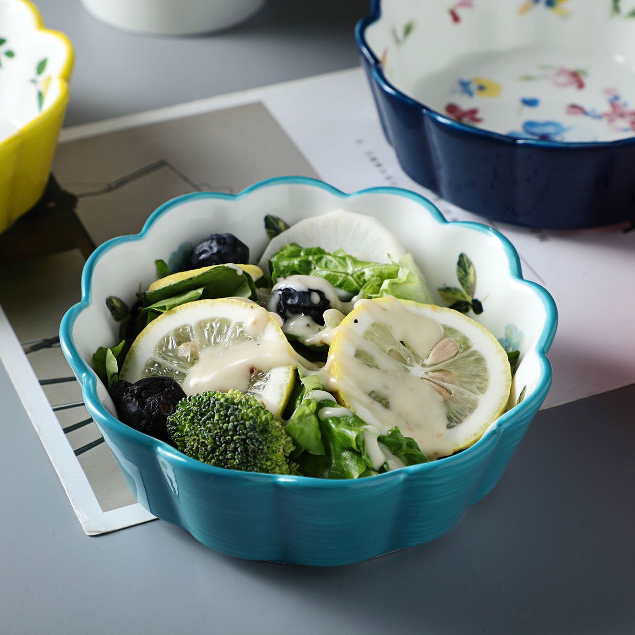 Ceramic Salad Bowl Dainty Kitchenware