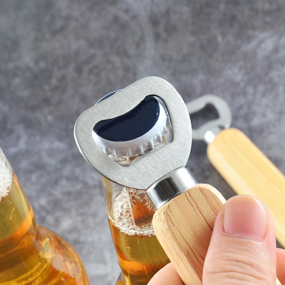 Bottle Cap Opener With Wooden Handle