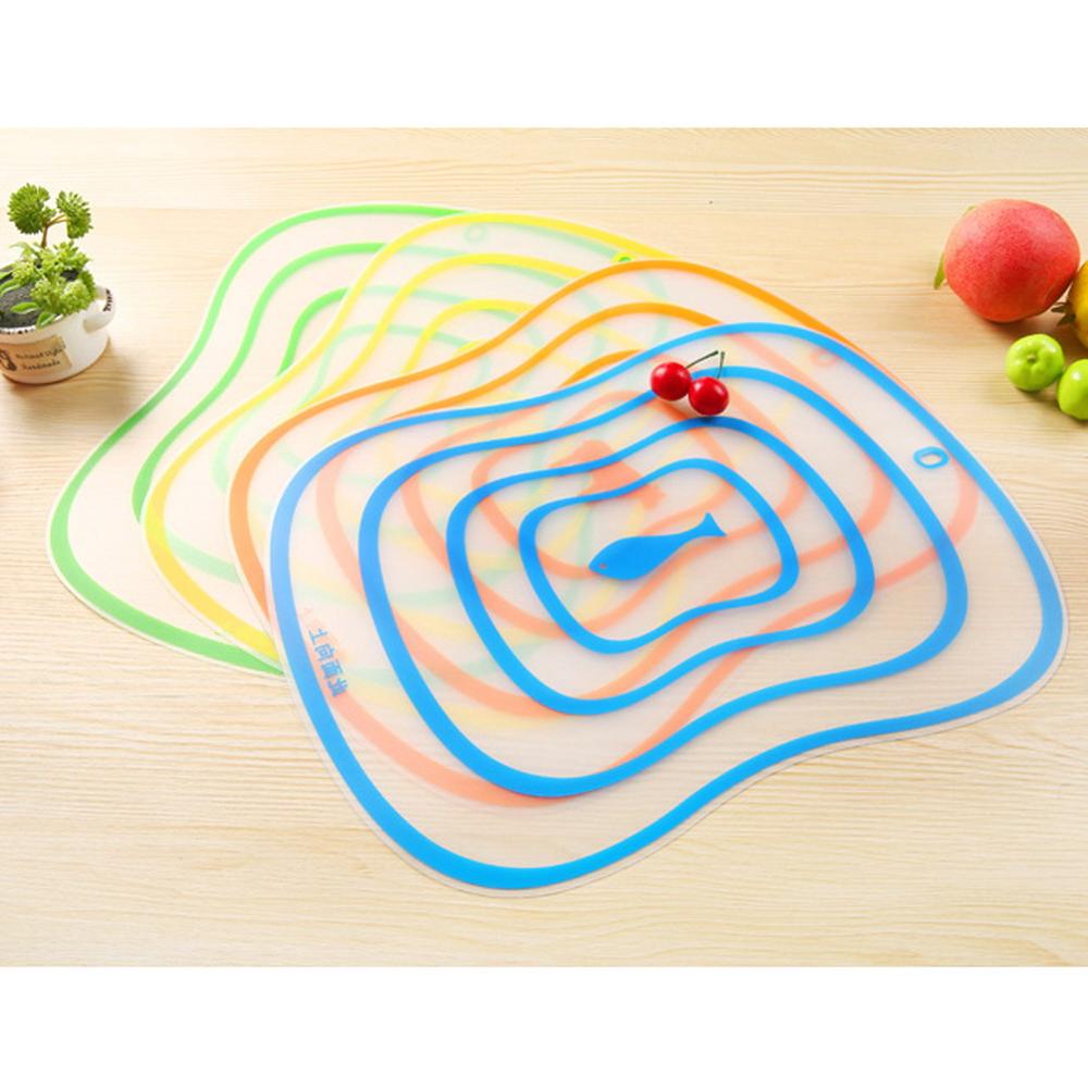 Thin Plastic Cutting Boards Set (4 Pcs)