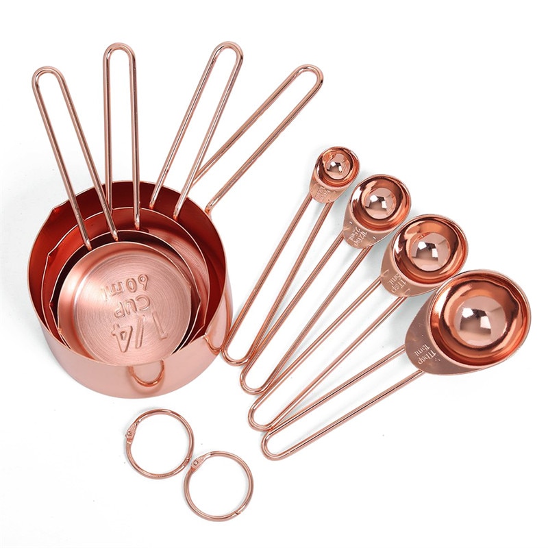 Engraved Stainless Steel Measuring Cups (8pcs)
