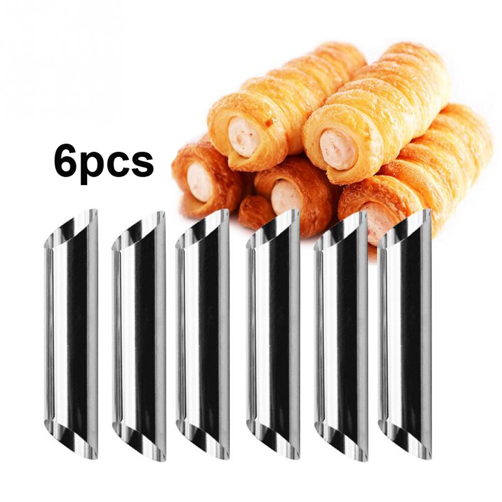 Cannoli Molds Stainless Steel Cones (6pcs)