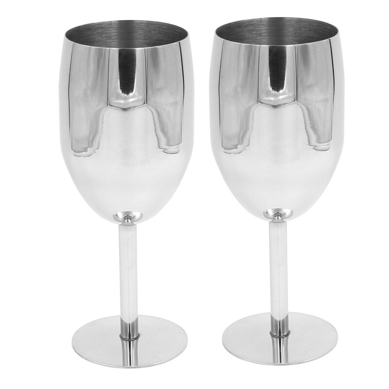 Metal Wine Glasses Stainless Steel (2 Pcs)