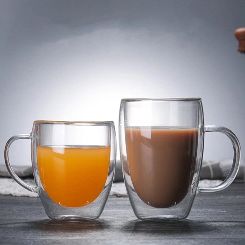 Double Glass Mug Coffee Transparent Cup