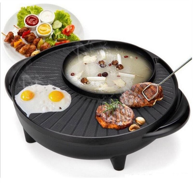 2 in 1 Hot Pot and Grill Electric Cooker