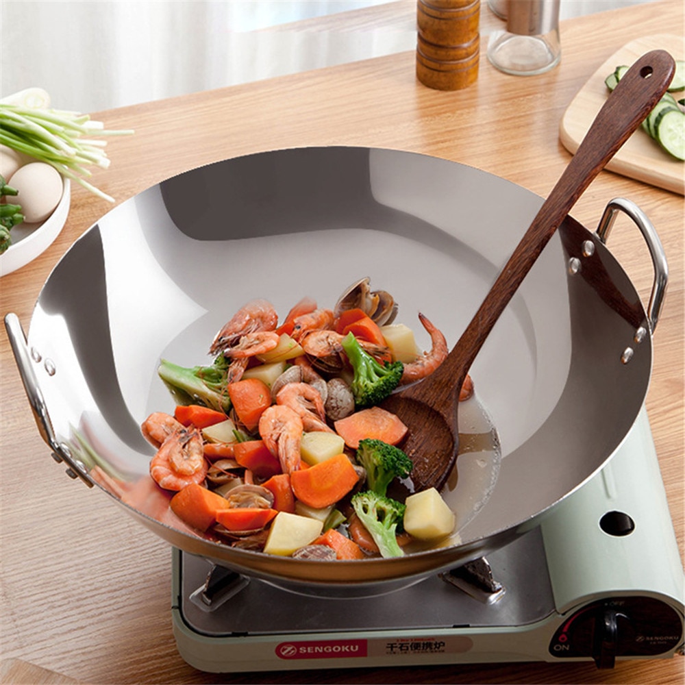 Cooking Wok Stainless Steel Pan