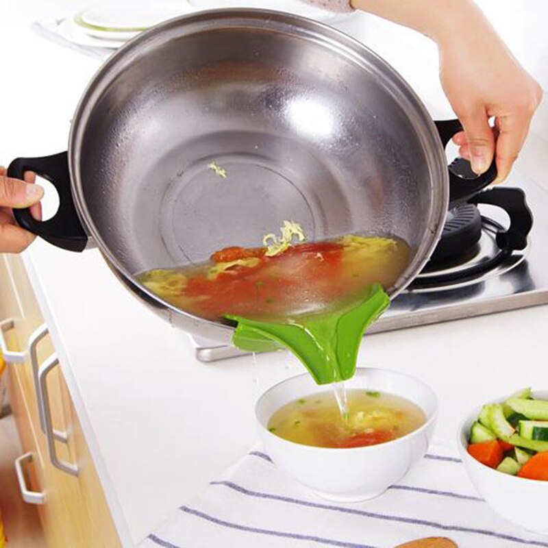 Pot Spout Silicone Anti-Spill Funnel