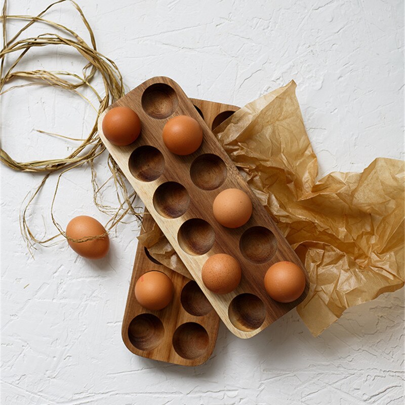 Wooden Egg Tray Reusable Dish