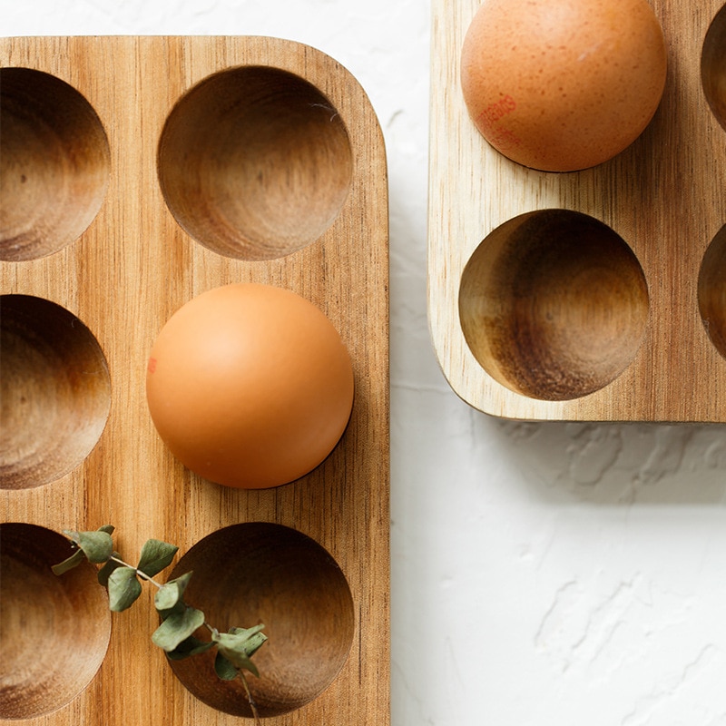 Wooden Egg Tray Reusable Dish