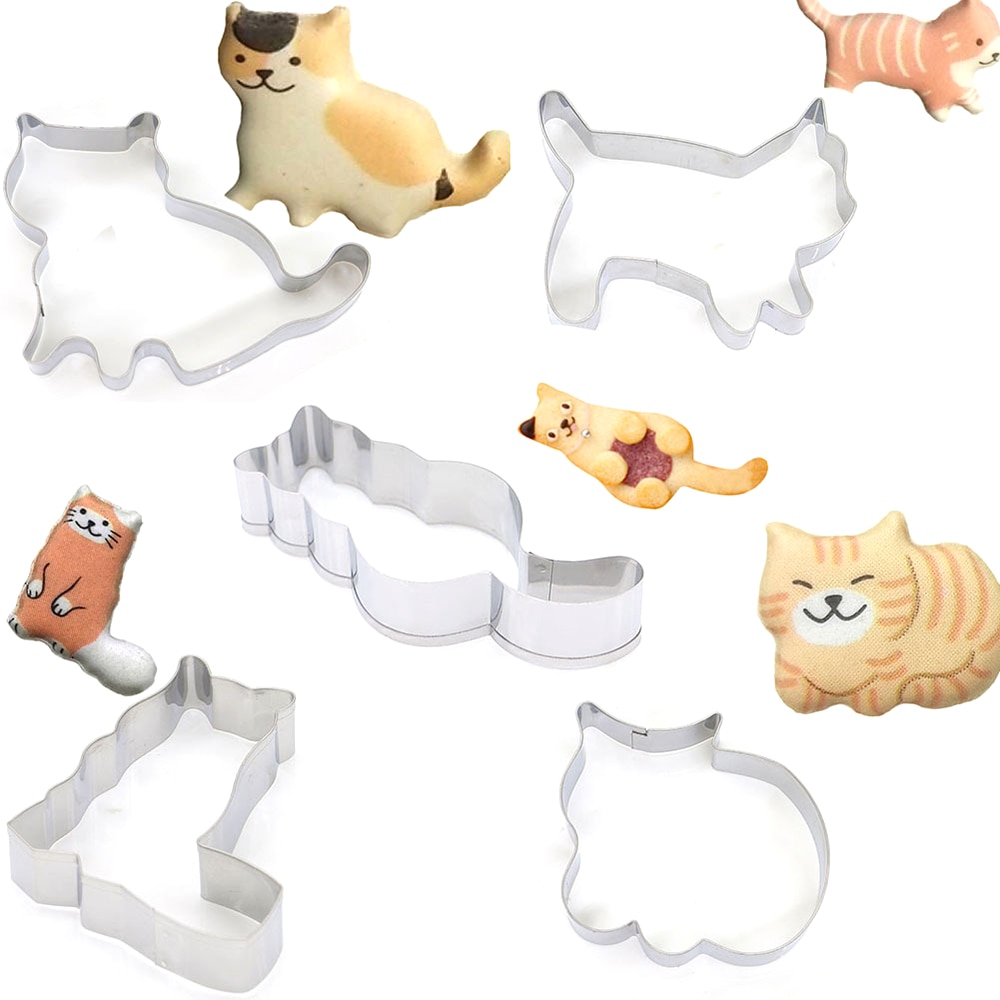 Cat Cookie Cutters 5-Piece Set