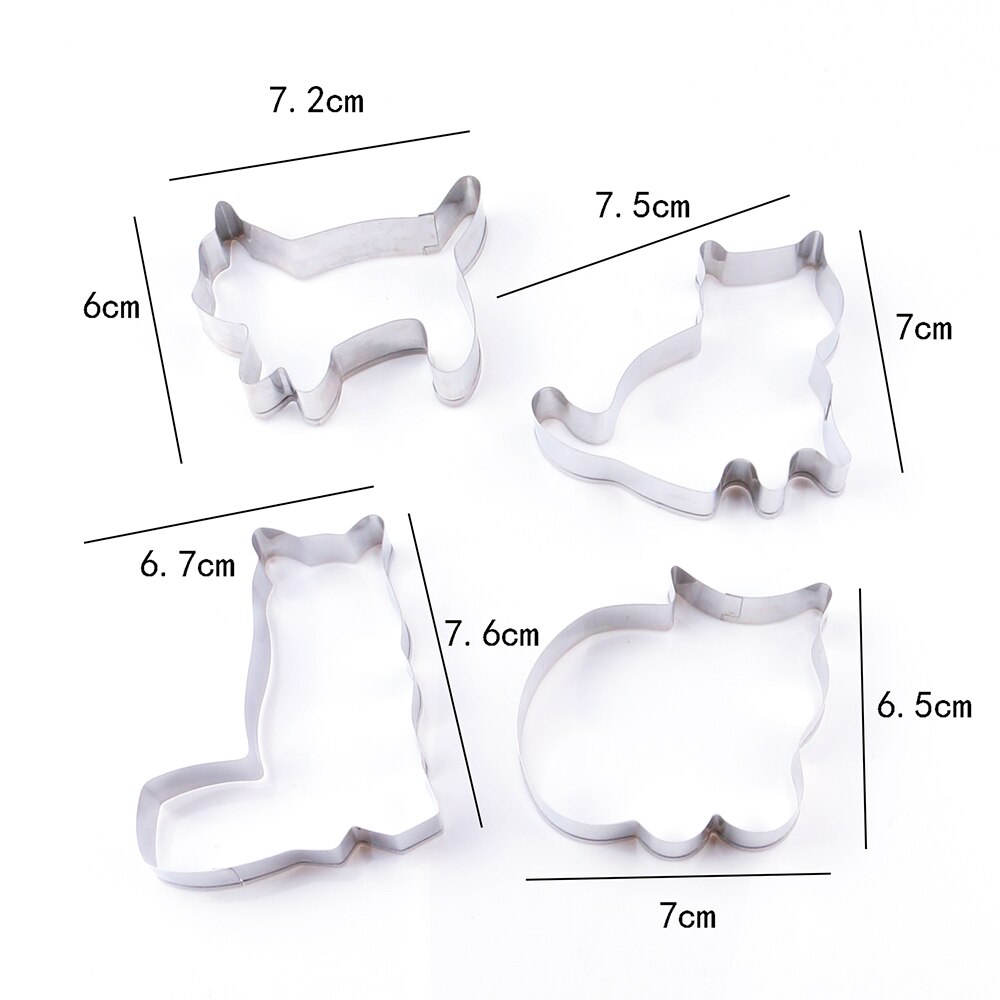 Cat Cookie Cutters 5-Piece Set