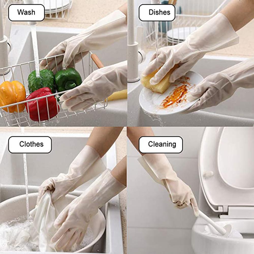 Kitchen Rubber Gloves Dishwashing Latex