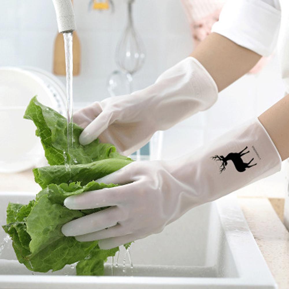 Kitchen Rubber Gloves Dishwashing Latex