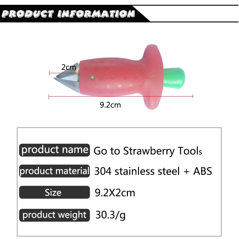 Strawberry Corer Portable Stem Remover