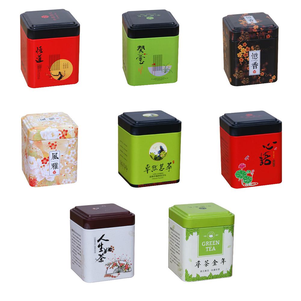 Tea Caddy Tin Mini Storage Container