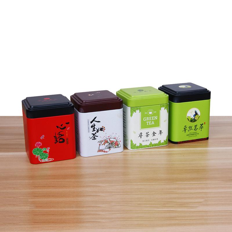 Tea Caddy Tin Mini Storage Container