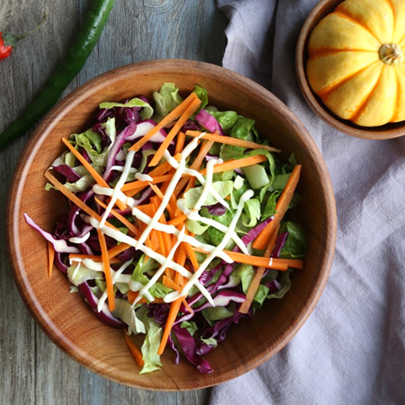 Large Wooden Salad Bowl Serving Bowl