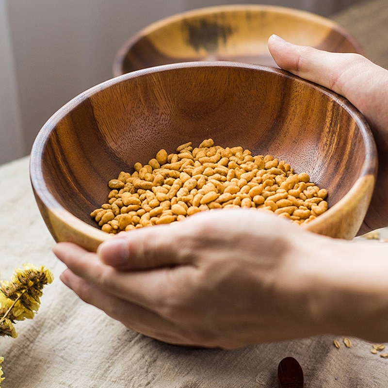 Large Wooden Salad Bowl Serving Bowl