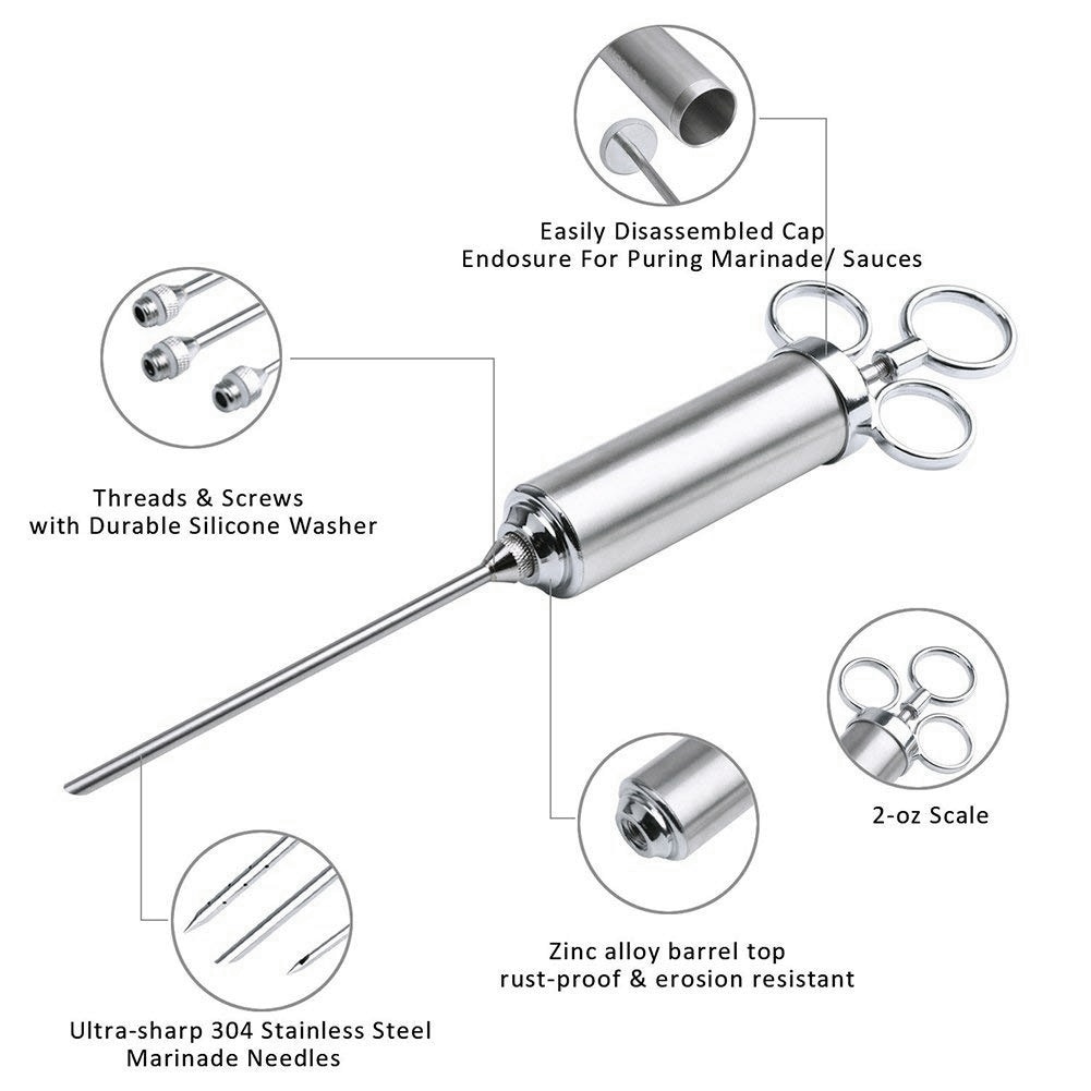 Meat Syringe Stainless Set (10pcs)