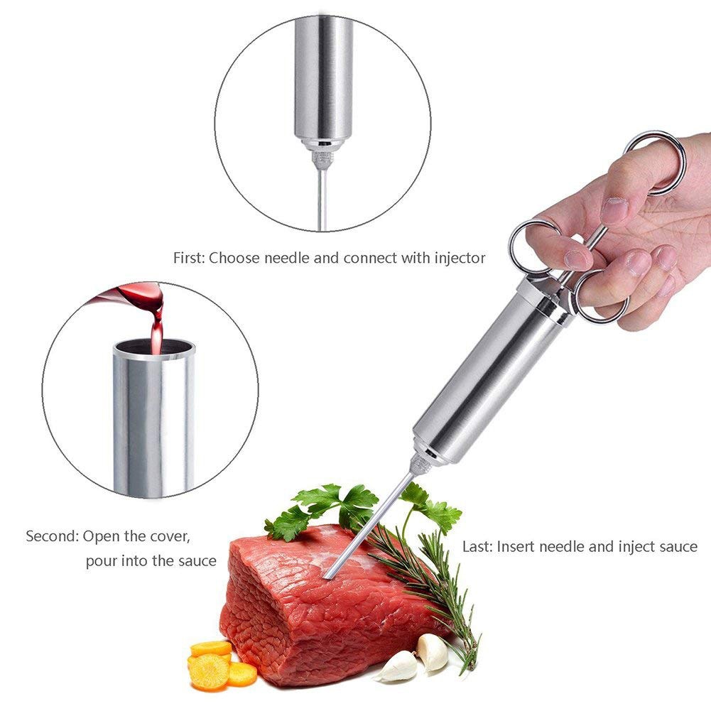 Meat Syringe Stainless Set (10pcs)