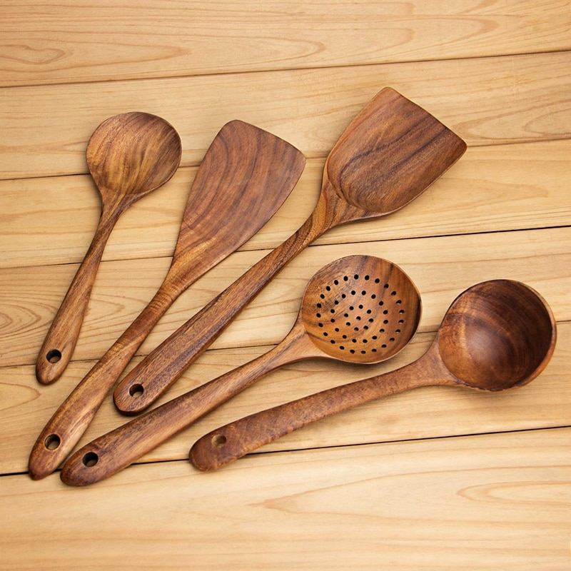 Wooden Kitchen Tools Set (5pcs)