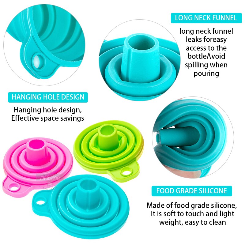 Collapsible Funnel Silicone Kitchen Tool