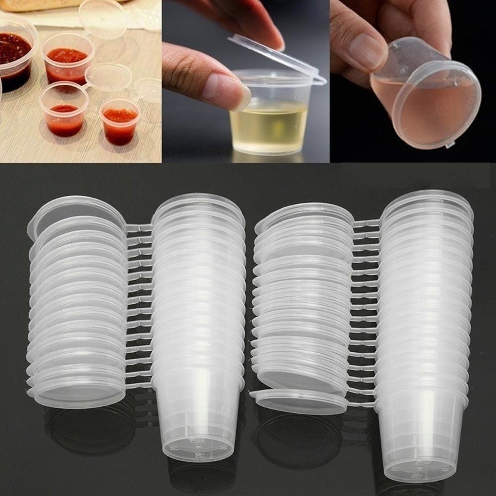 Disposable Plastic Sauce Containers (100pcs)