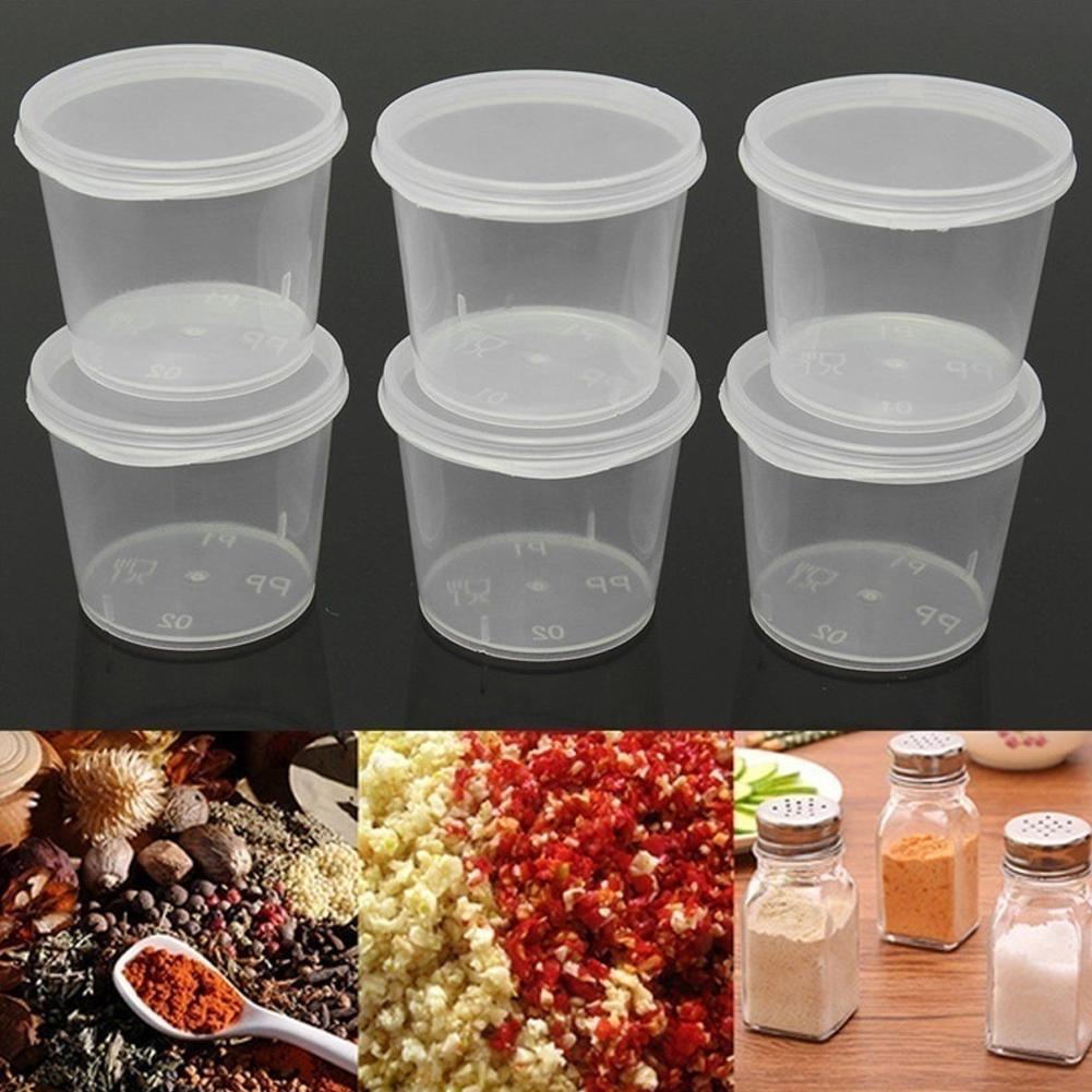 Disposable Plastic Sauce Containers (100pcs)