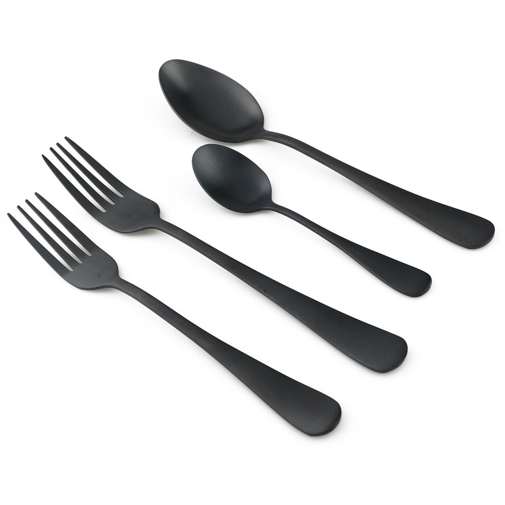 Black Cutlery Set Stainless Dinnerware