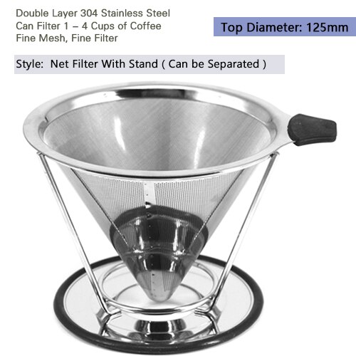 Stainless Steel Coffee Filter Reusable Dripper