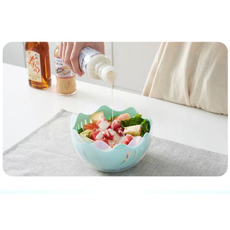 Salad Cutting Bowl 3-in-1 Bowl